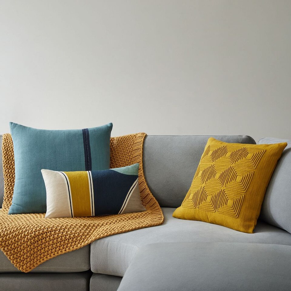 Crewel Outlined Shapes Cushion Cover West Elm Australia